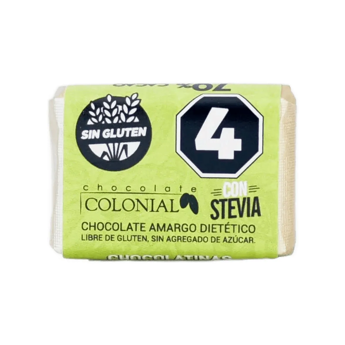 Colonial - Chocolatinas al 70% cacao con stevia