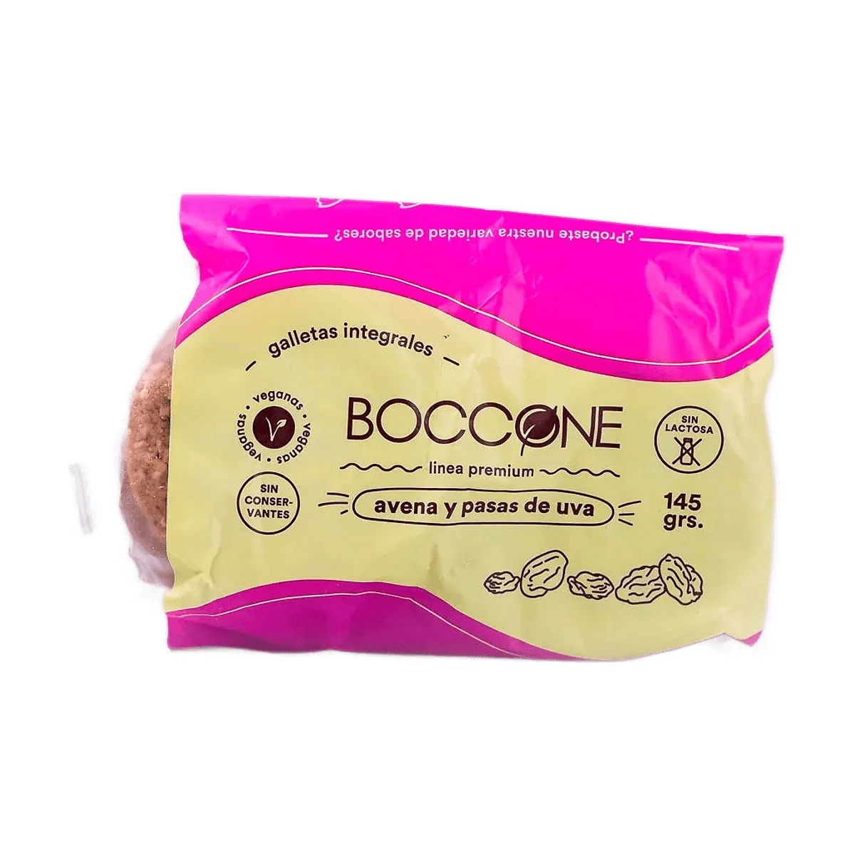 Boccone - Galletas veganas de avena y pasas de uva x 145 gr