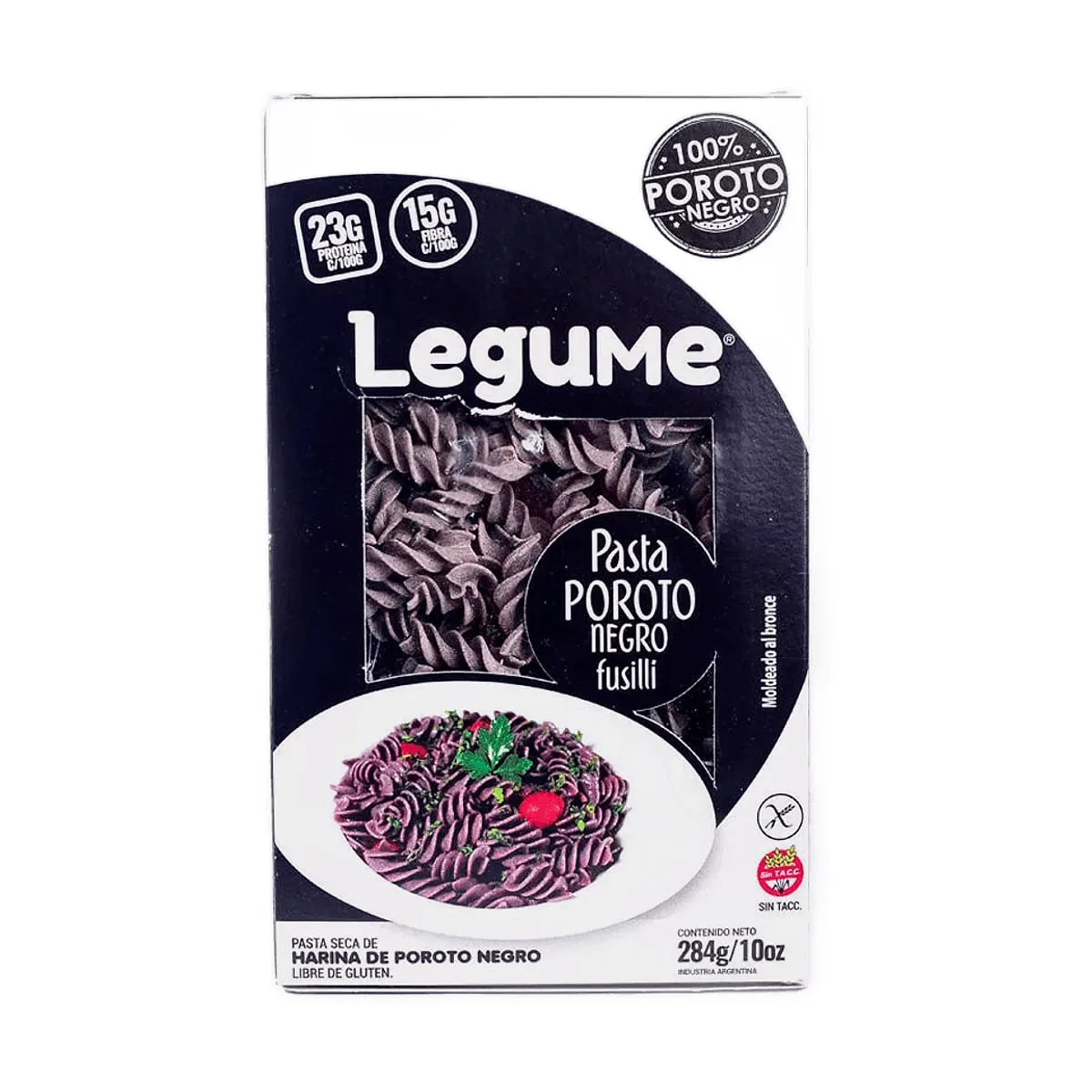 Legume - Fusilli de poroto negro x 284 gr
