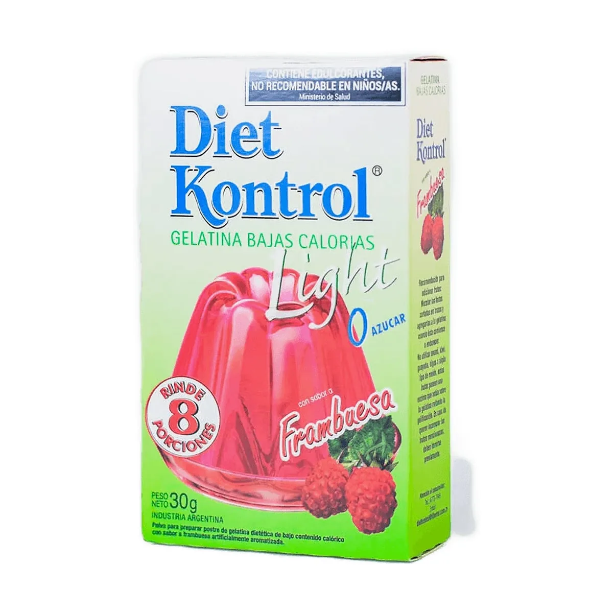 Diet Kontrol - Gelatina light sabor frambuesa x 30 gr