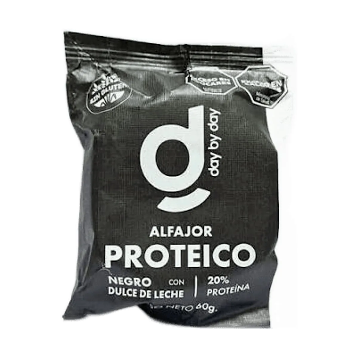 Day by day - Alfajor proteico negro con dulce de leche x 60 gr