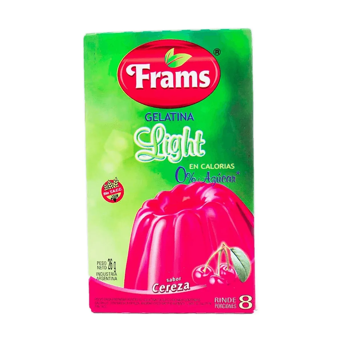 Frams - Gelatina light sabor cereza x 26 gr