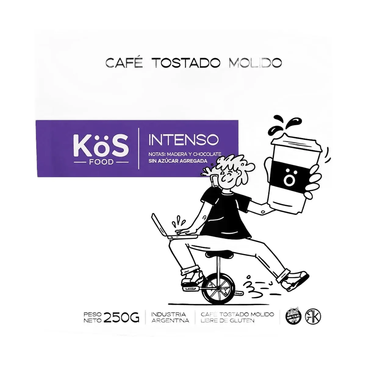 Kos Food - Cafe tostado y molido sabor intenso x 250 gr