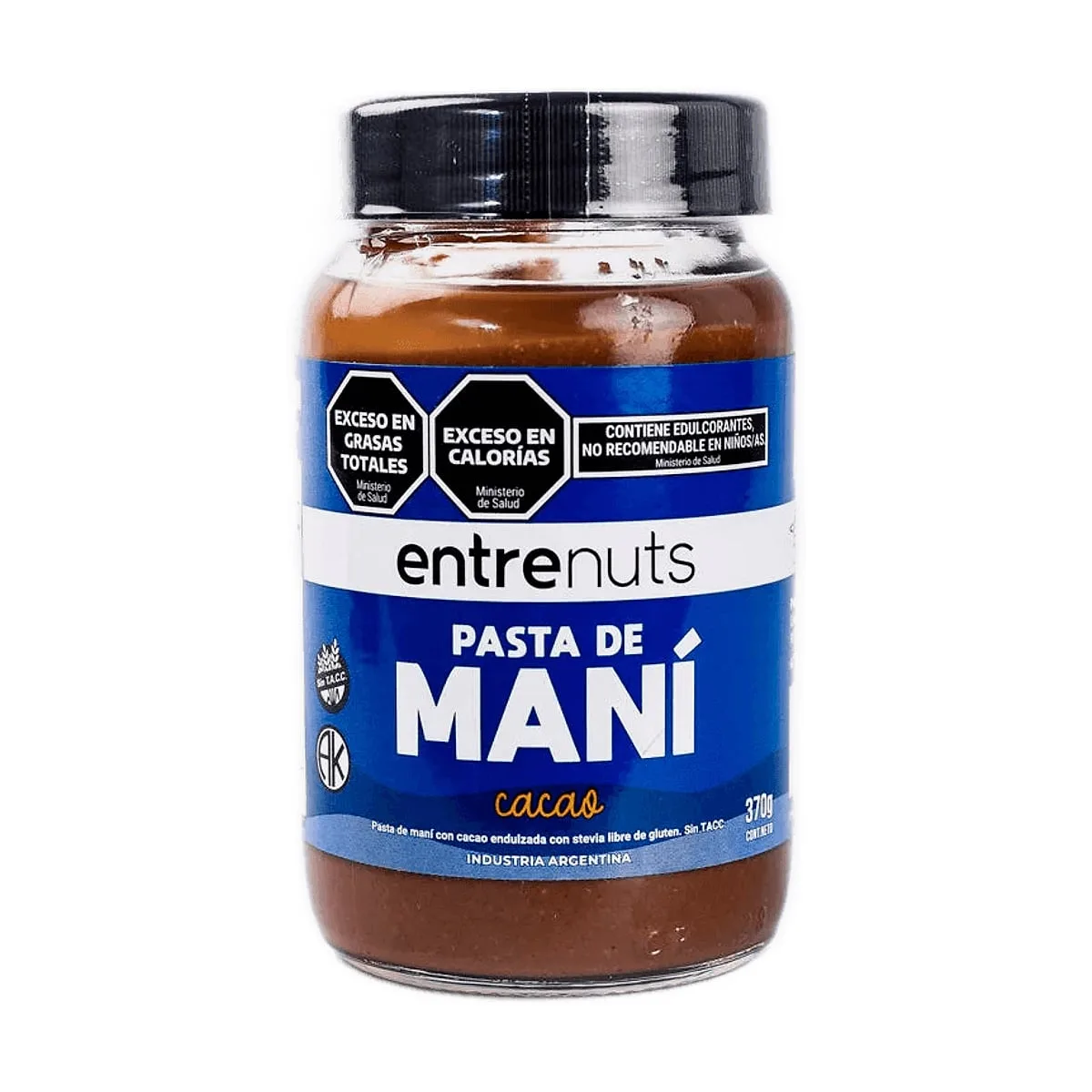 Entrenuts - Pasta de mani con cacao x 380 gr