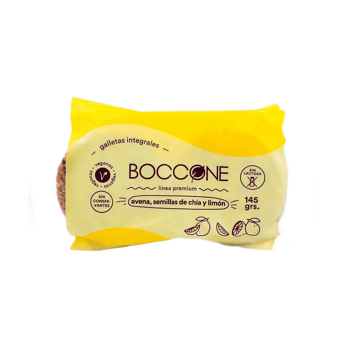 Boccone - Galletitas veganas avena, chia y limon x 145 gr