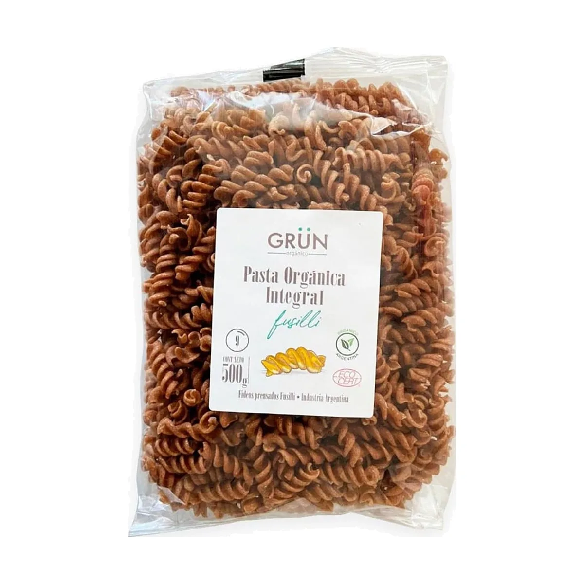 Grun - Fideos fusilli integral x 500 gr
