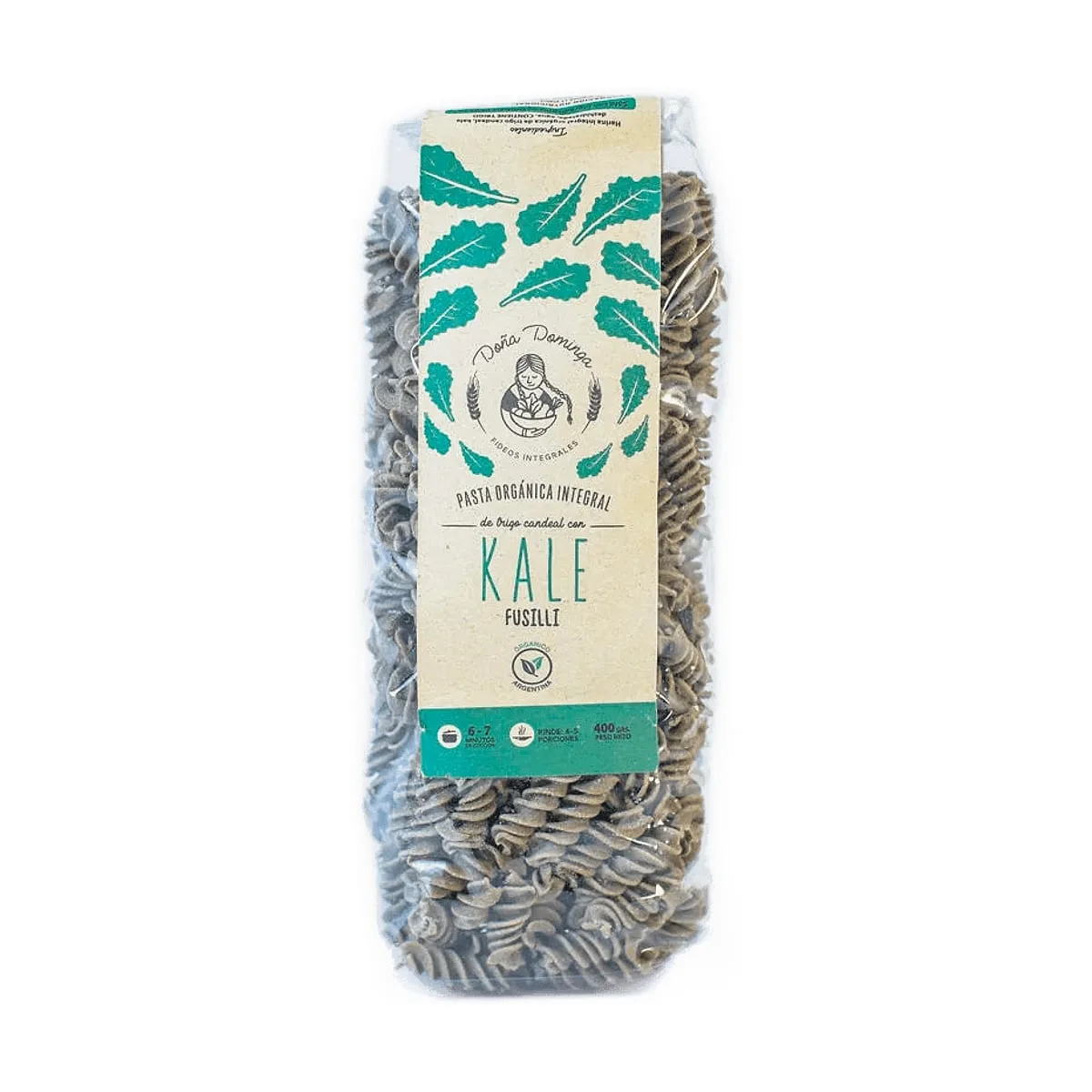 Doña Dominga - Fideos organicos de harina integral con kale x 400 gr