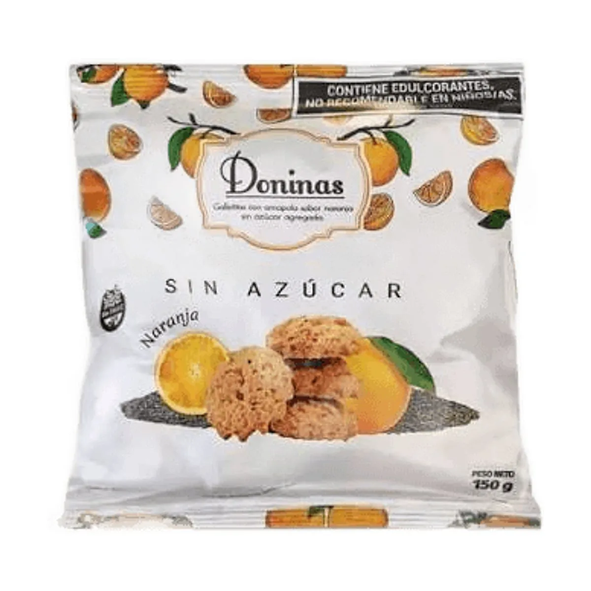 Doninas - Galletitas sin azucar de naranja y amapola x 150 gr