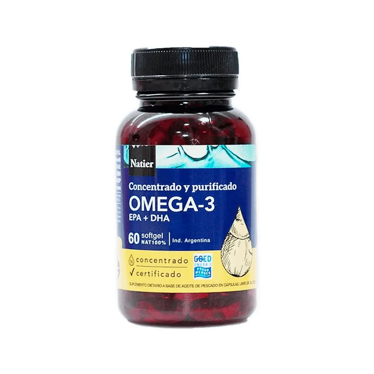 Natier - Omega 3 EPA + DHA x 60 caps