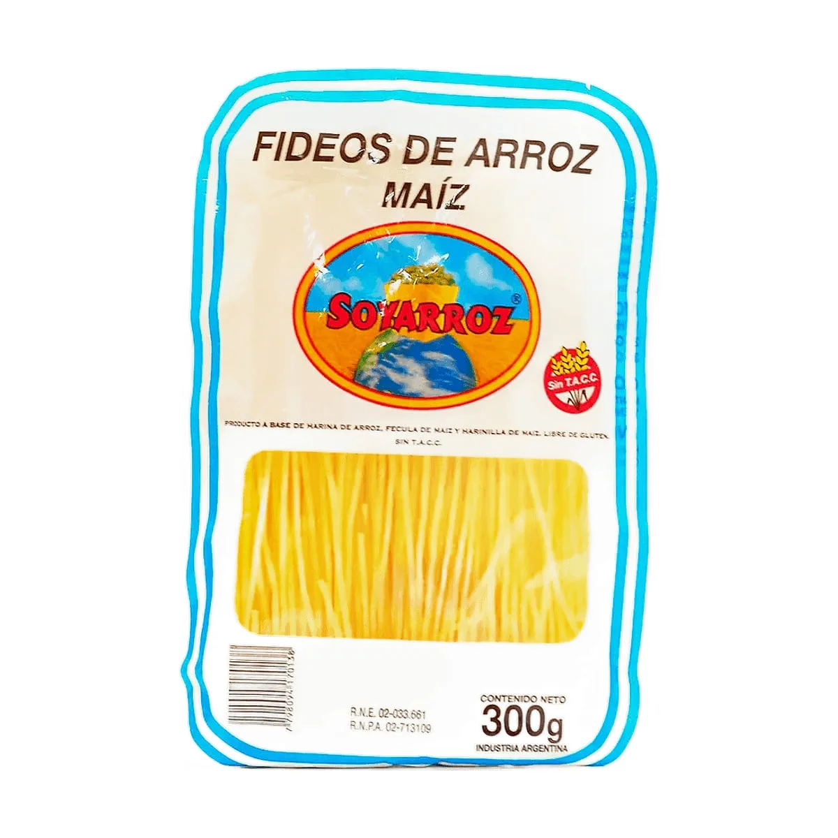 Soyarroz - Fideos de arroz maíz x 300 gr