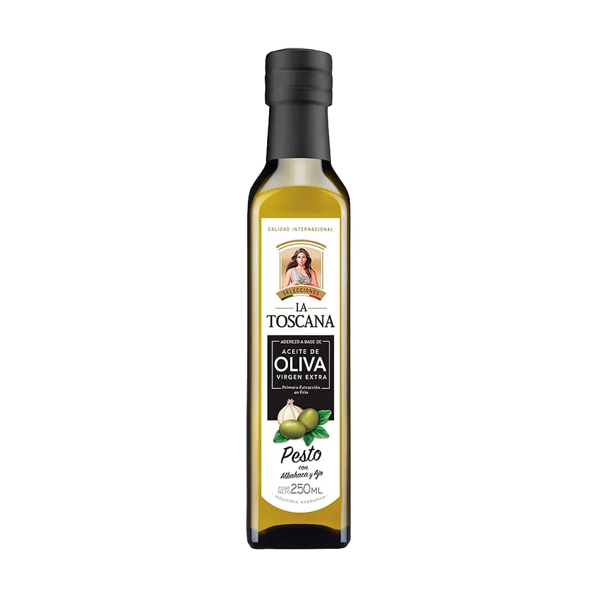La Toscana - Aceite de oliva virgen pesto con albahaca y ajo x 250 ml