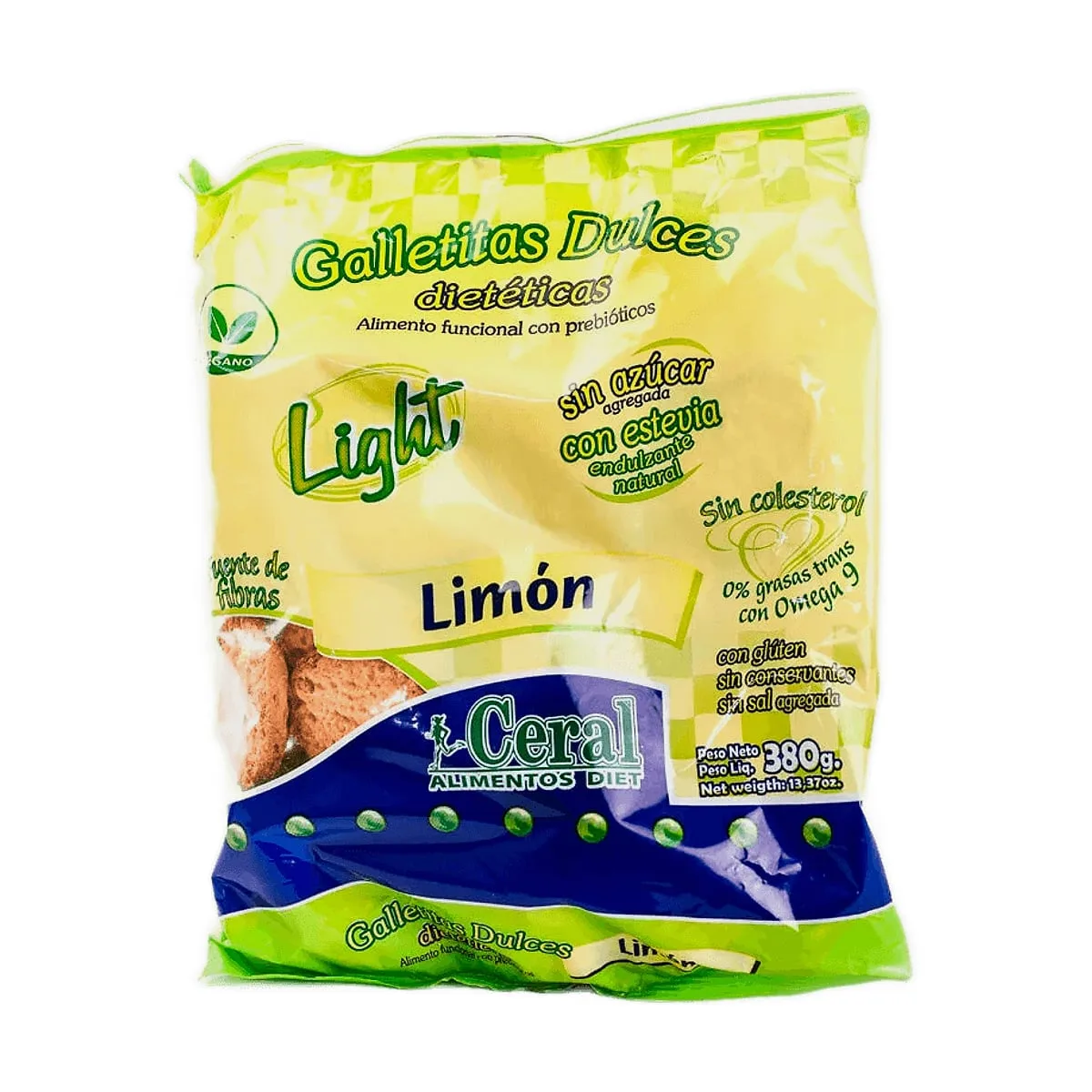 Ceral - Galletitas dulces sin azúcar sabor limón x 380 gr