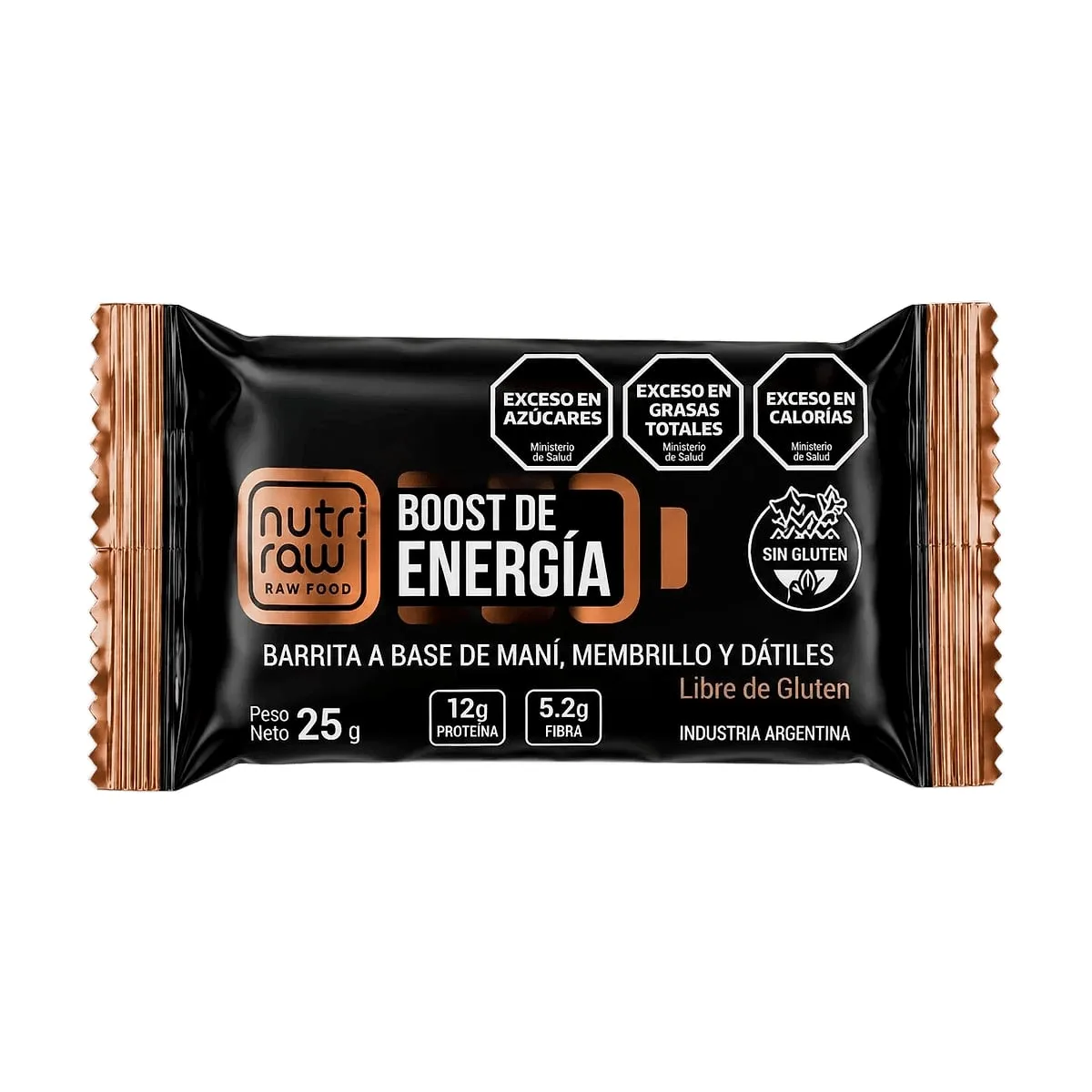 Nutri Raw - Bost de energia a base de mani membrillo y datiles x 25 gr
