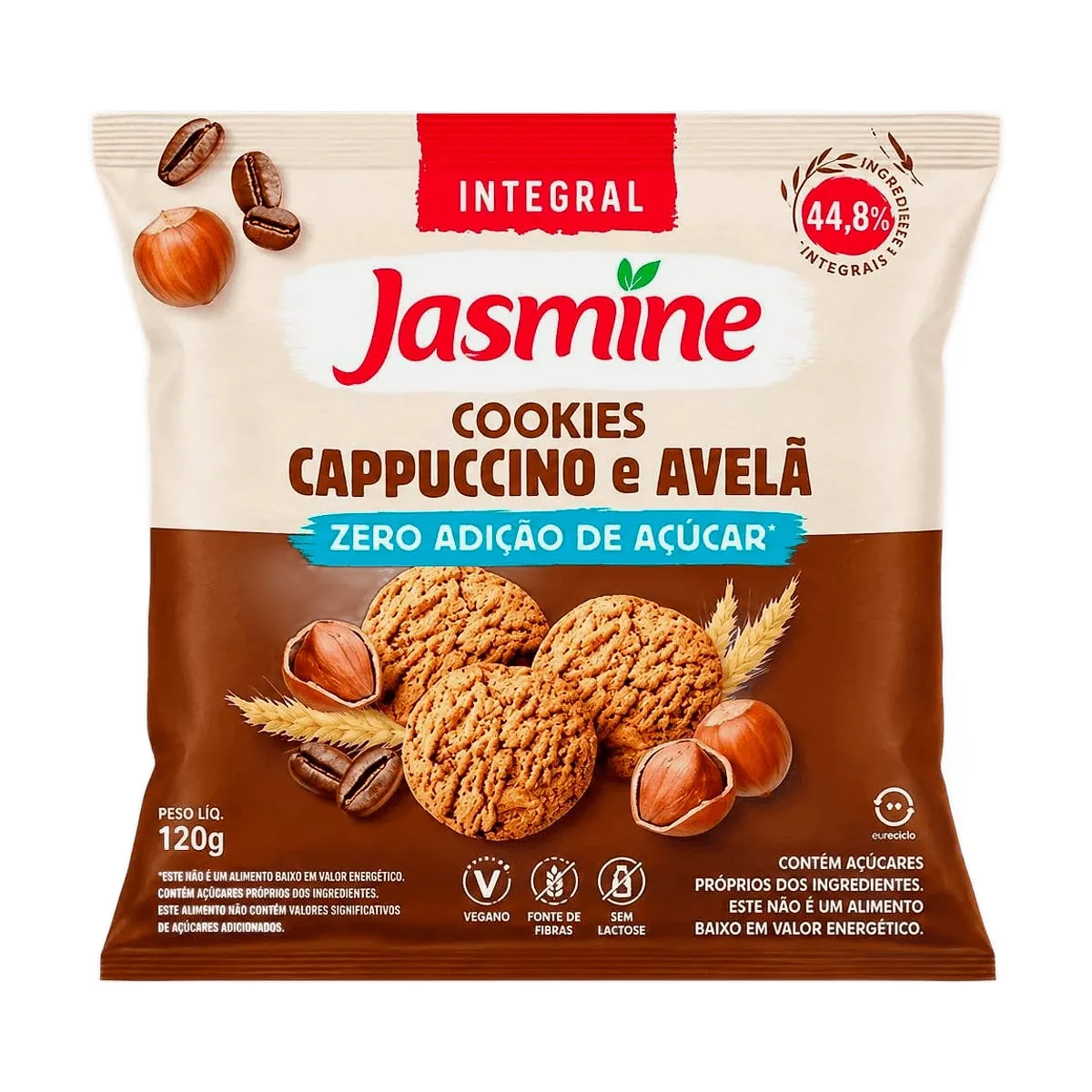 Jasmine - Cookies integrales de cappucino y avellana x 120 gr