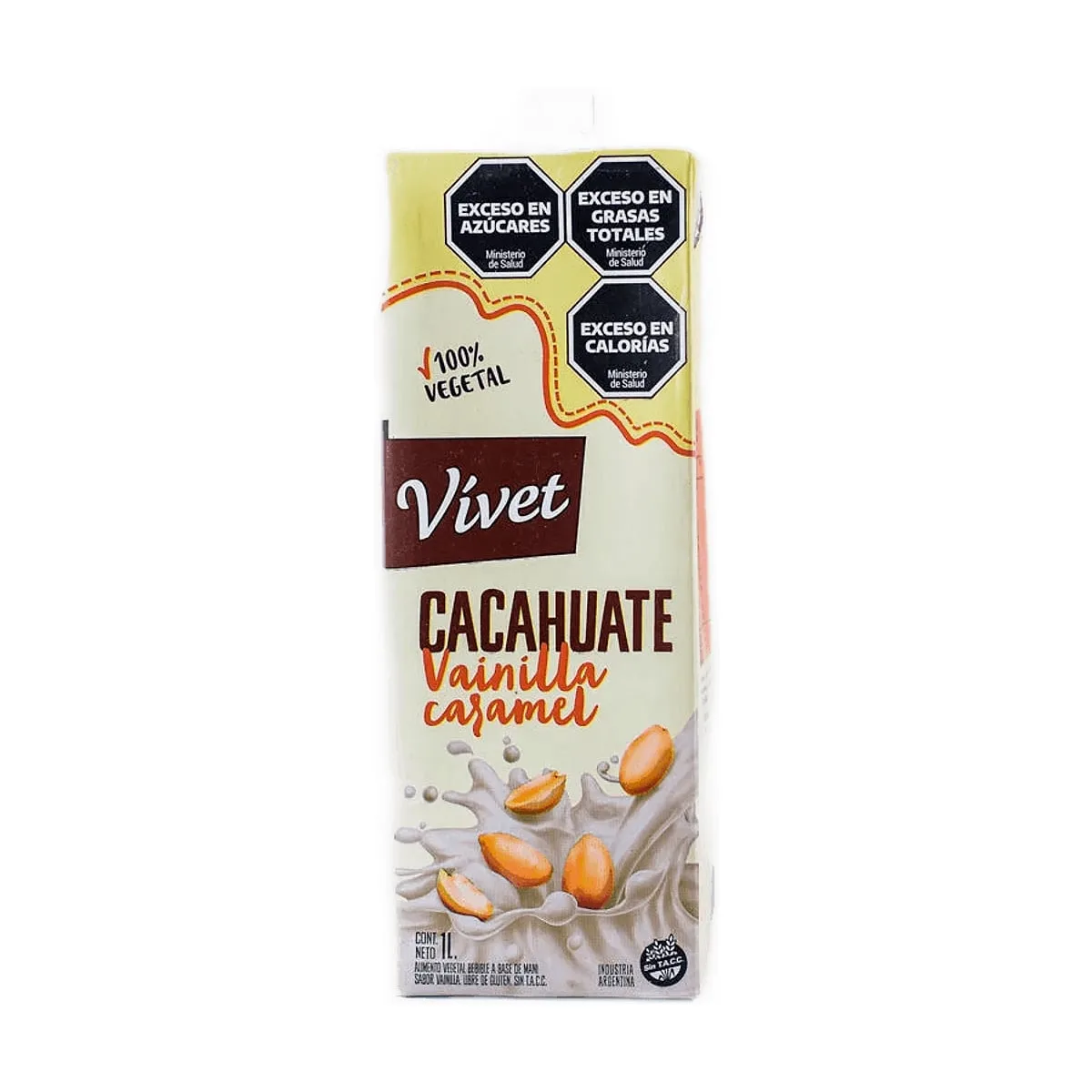 Vivet - Leche de cacahuate vainilla caramel x 1 lt