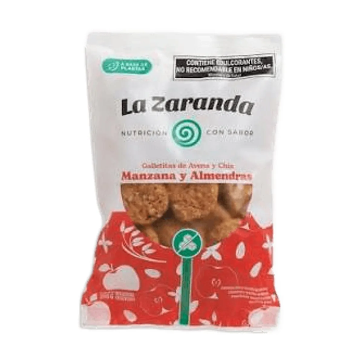 La Zaranda - Galletitas de avena y chía sabor manzana y almendras s/a x 200 gr