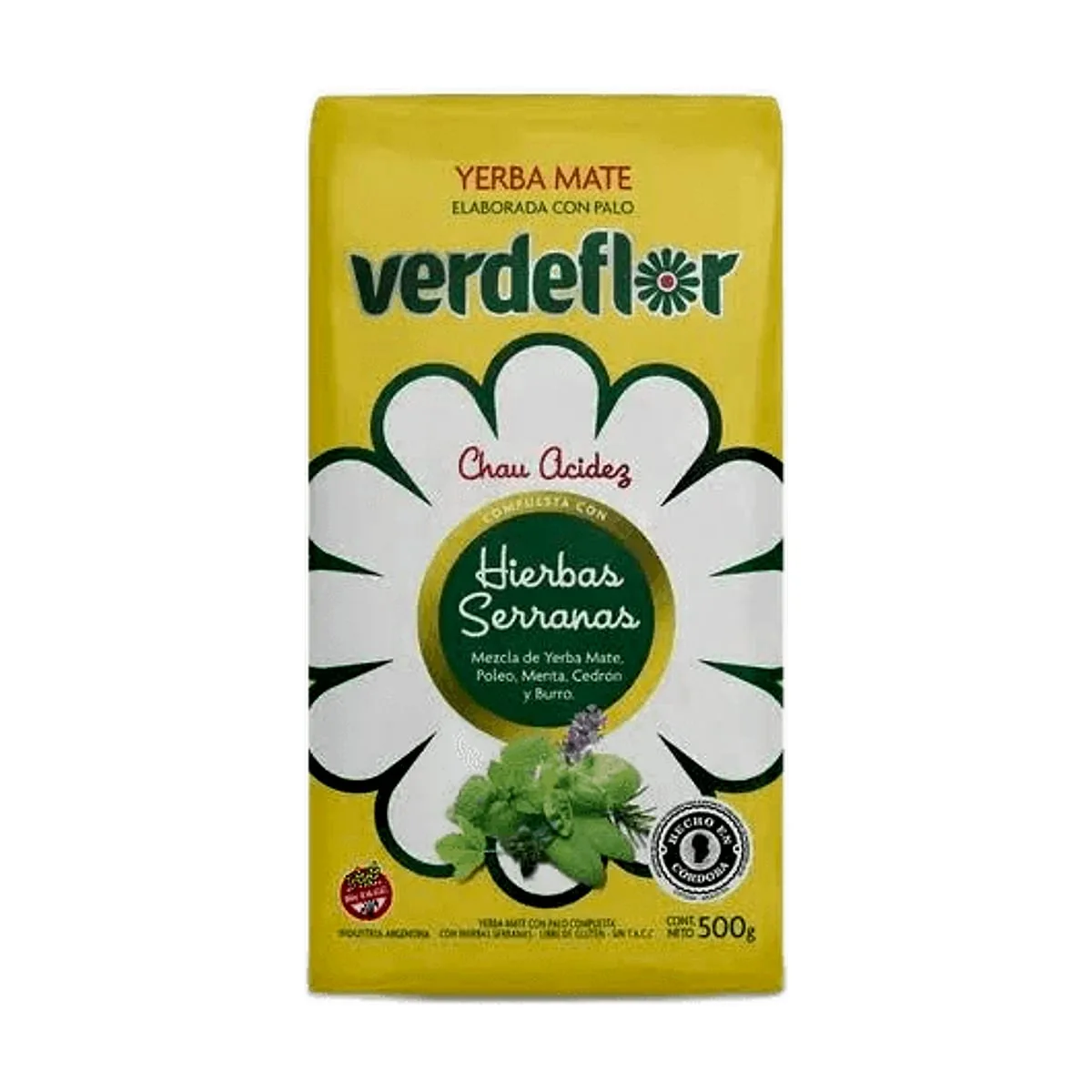 Verde Flor - Yerba mate hierbas serranas x 500 gr