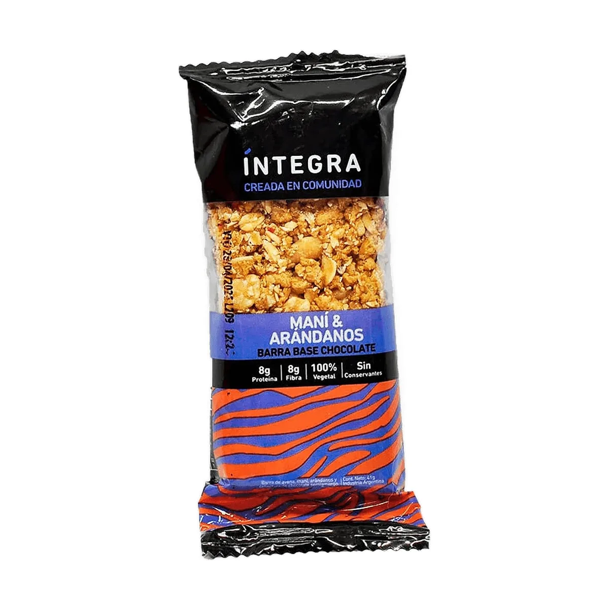 Integra - Barrita proteica de pasta de mani y arandanos x 43 gr