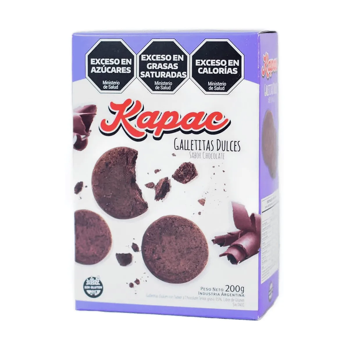 Kapac - Galletitas dulces sabor chocolate x 200 gr