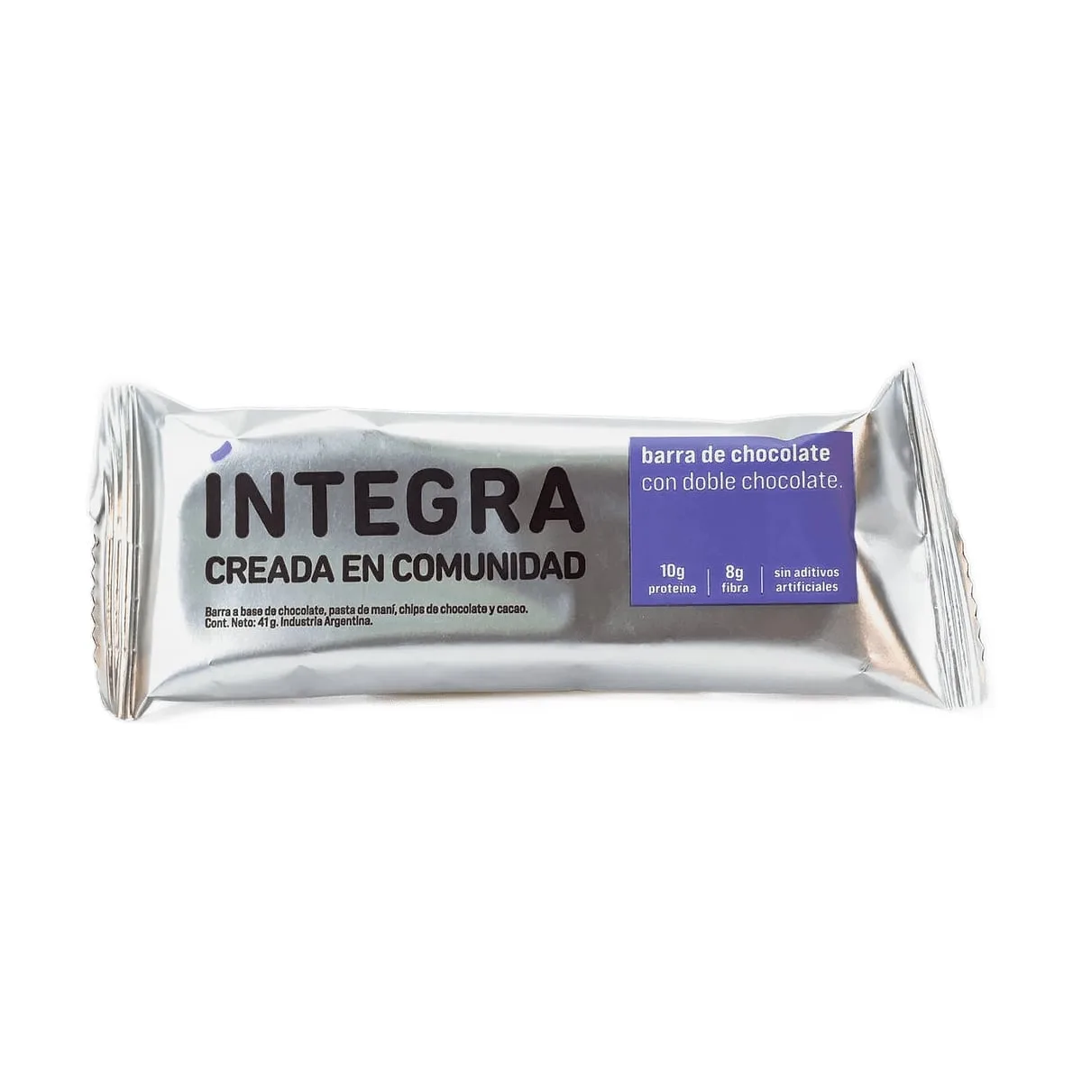 Integra - Barra proteica de chocolate, pasta de mani y cacao x 45 gr