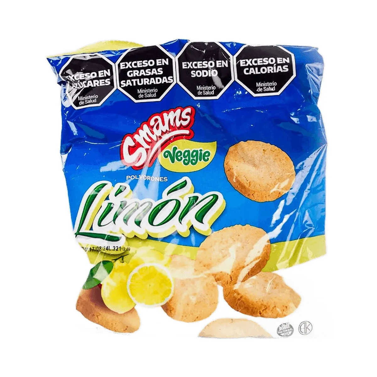 Smams - Galletitas polvorones sabor limón (veggie) x 120 gr