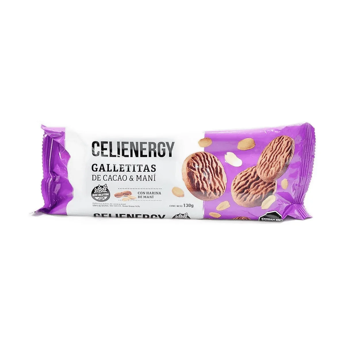Celienergy - Galletitas de cacao y mani x 130 gr