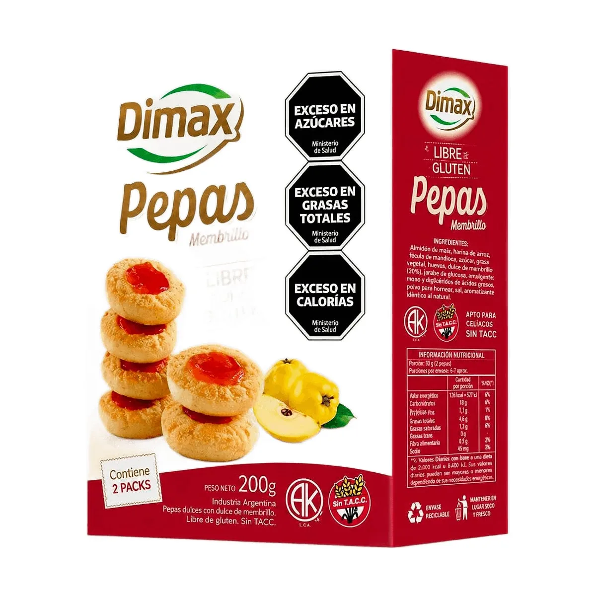 Dimax - Pepas membrillo x 200 gr