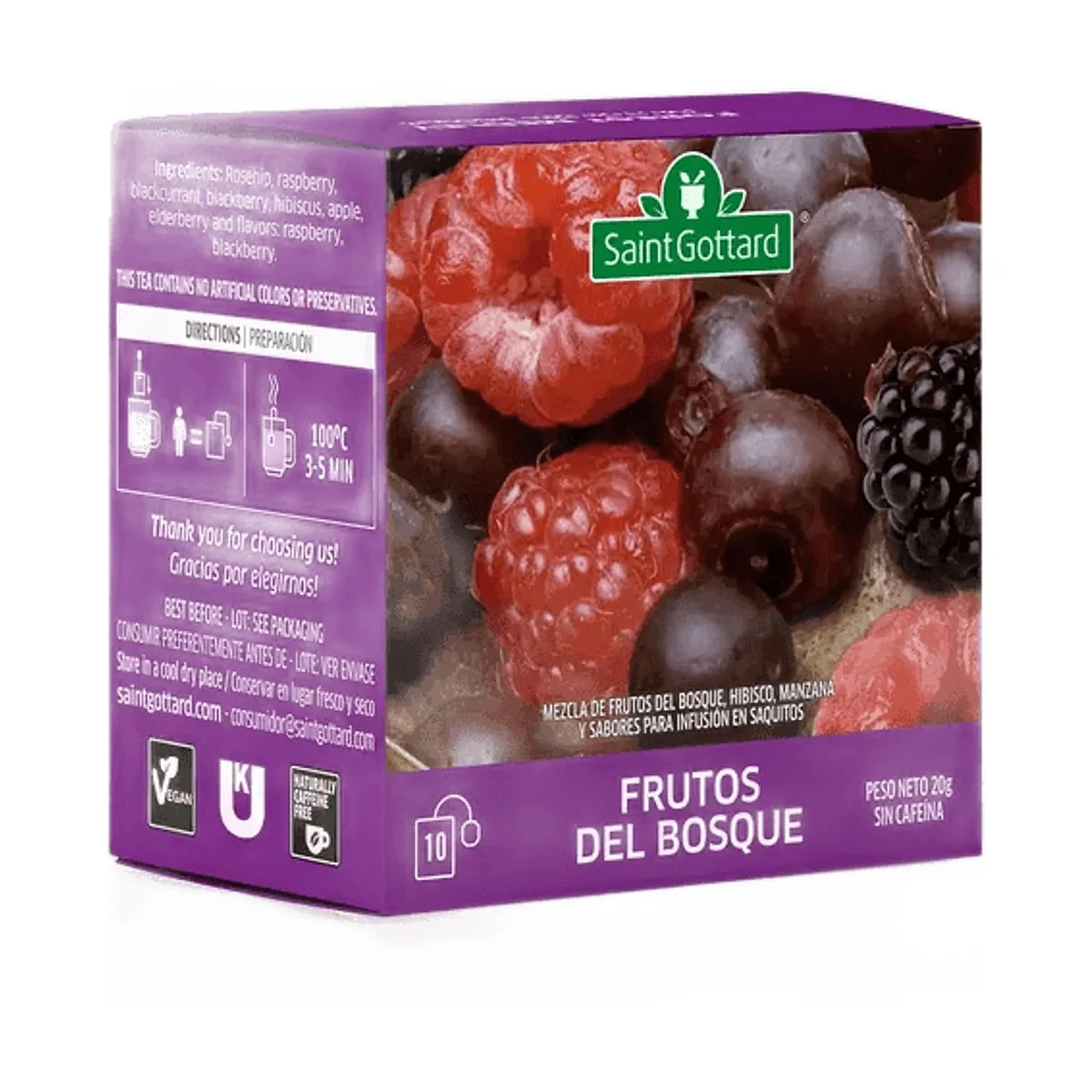 Saint Gottard - Té de frutos del bosque x 10 saq