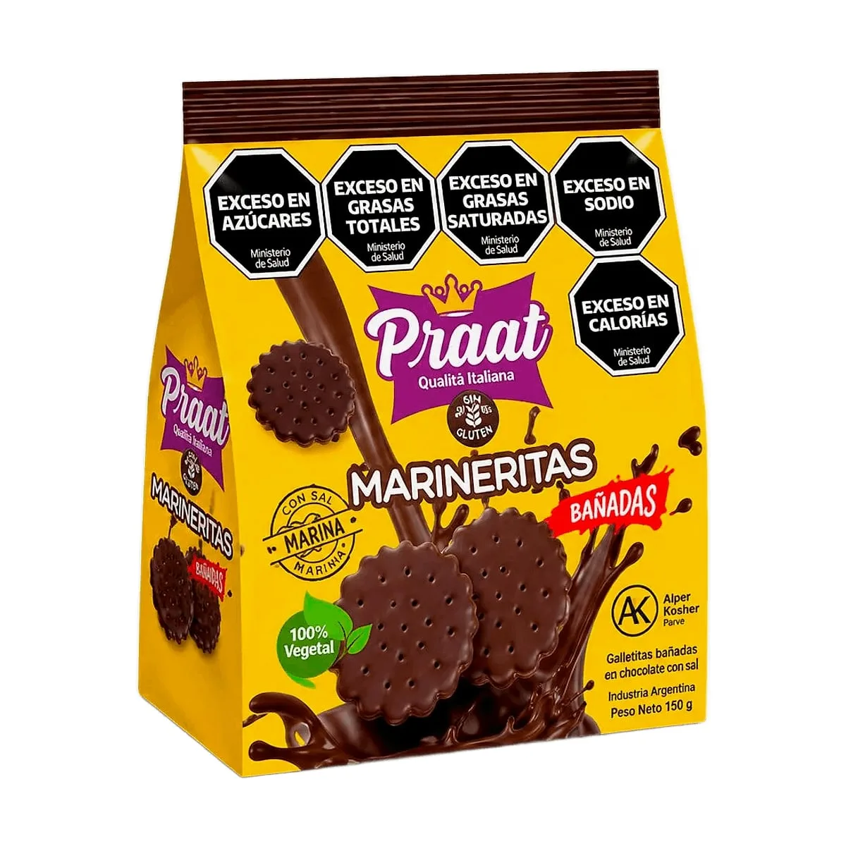 Praat - Galletitas marineras bañadas chocolate x 125 gr