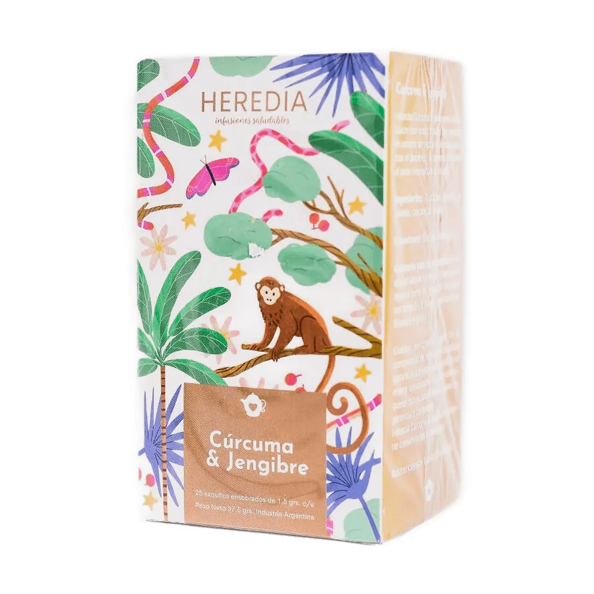Heredia - Te de curcuma y jengibre x 25 saq