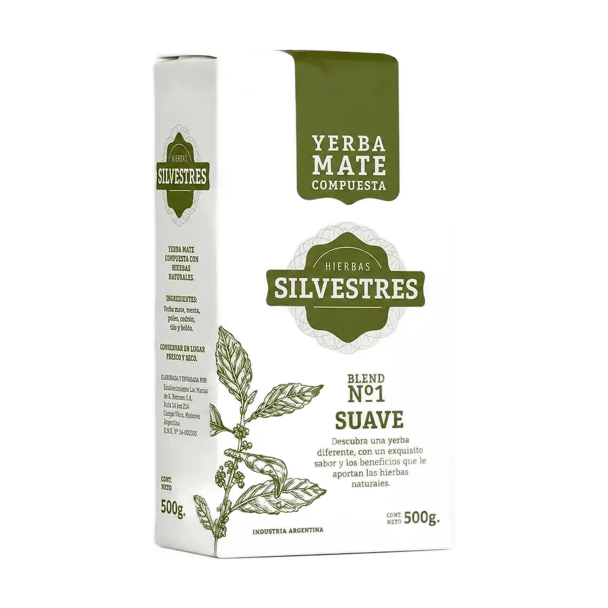 Hierbas Silvestres - Yerba mate suave x 500 gr