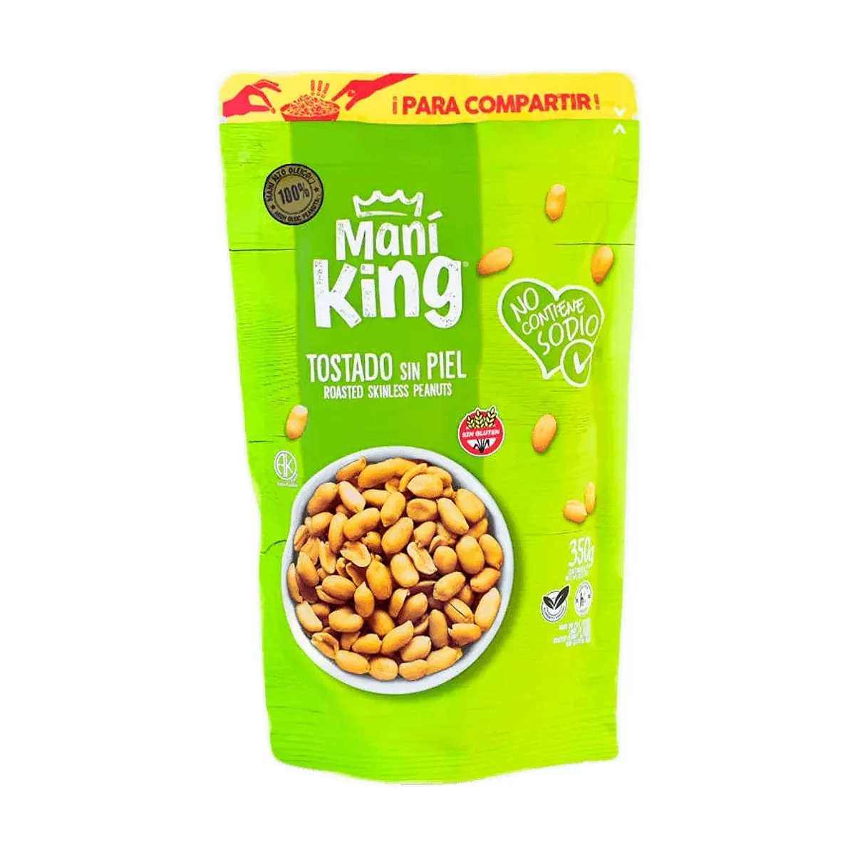 Mani King- Mani tostado sin sal x 350 gr