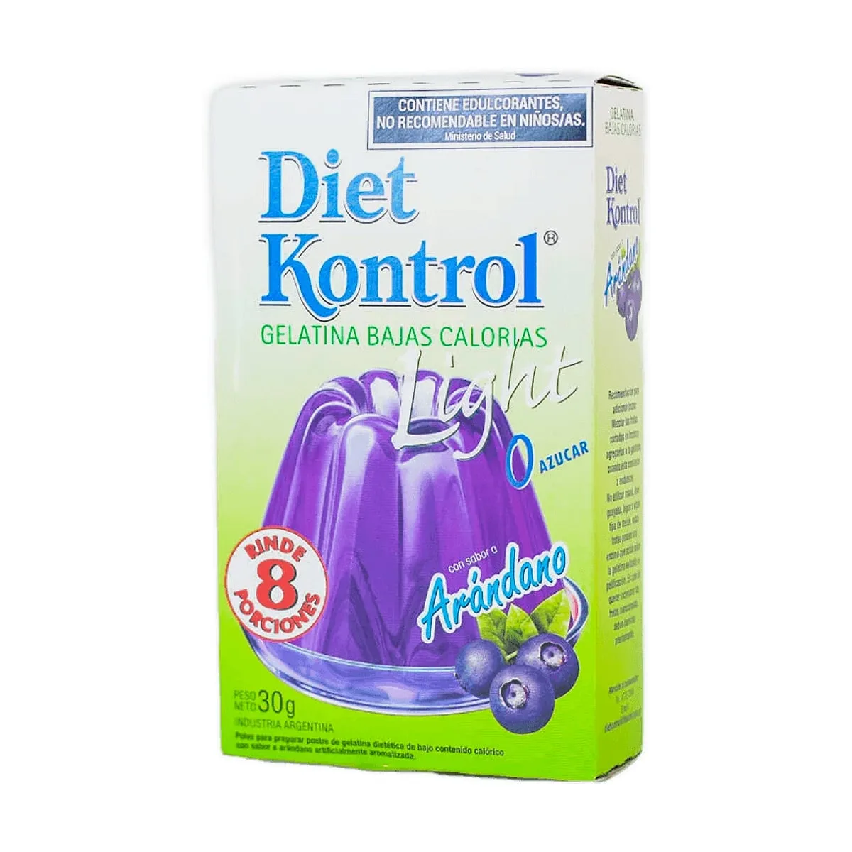 Diet Kontrol - Gelatina light sabor arándano x 30 gr