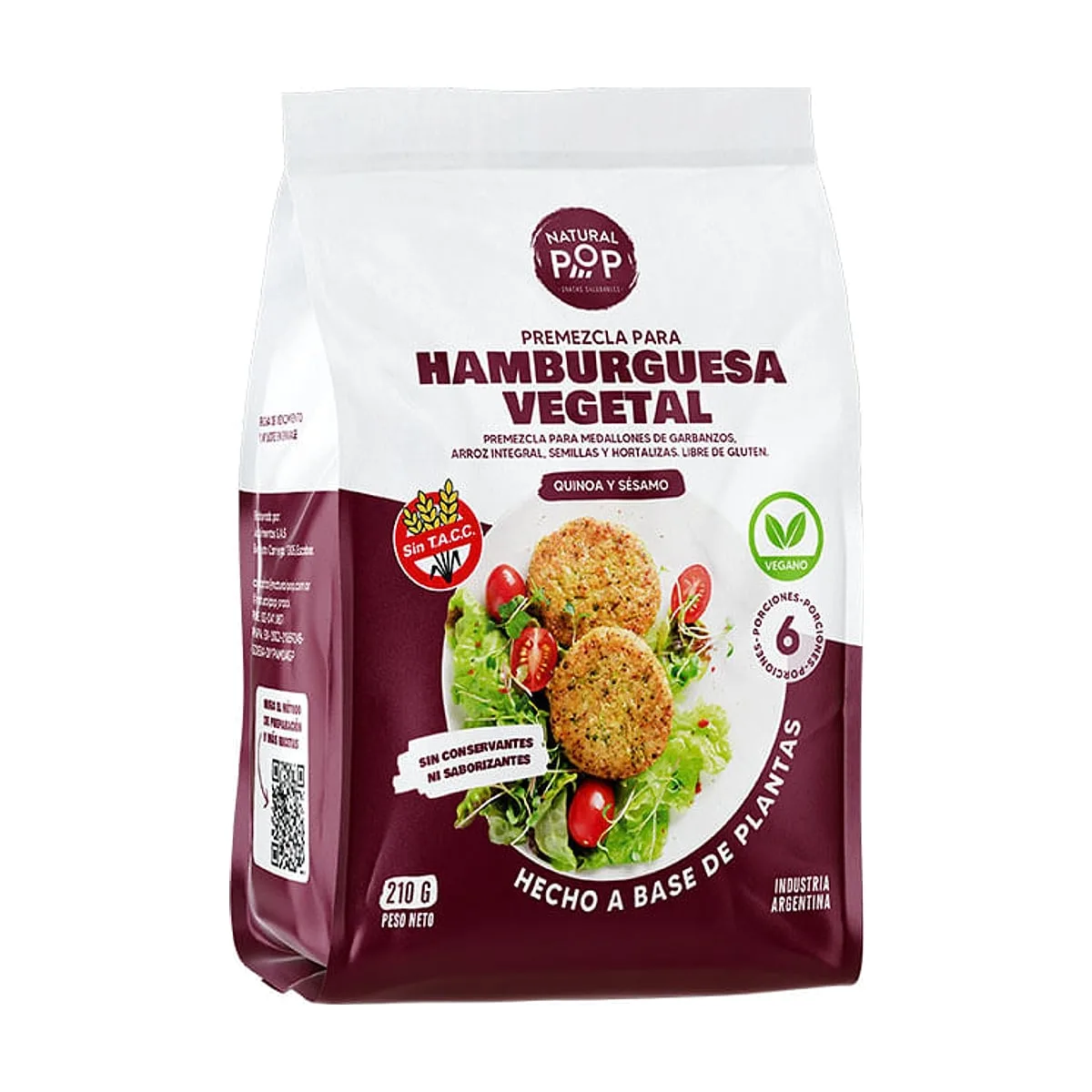 Natural pop - Premezcla para hamburguesa x 210 gr