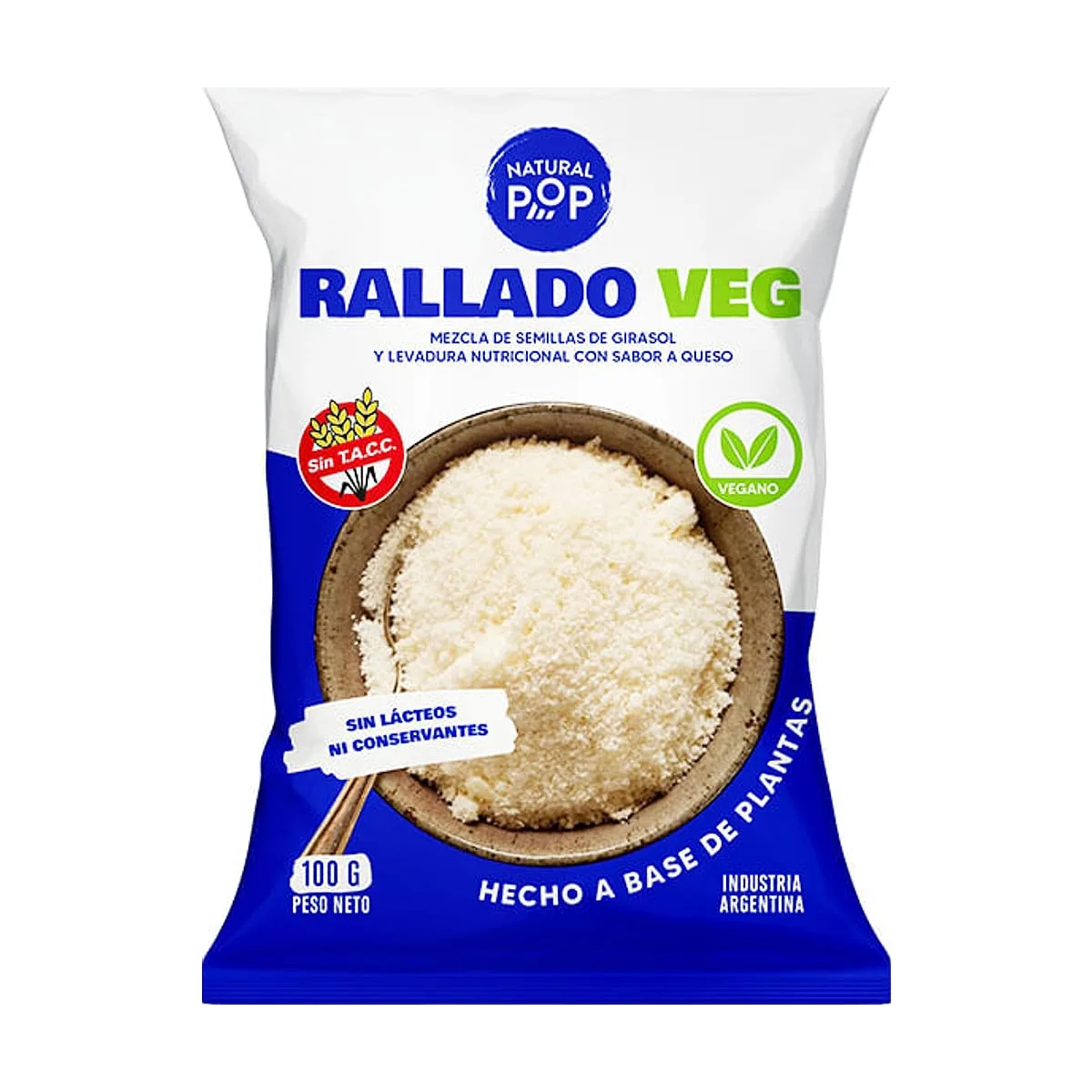 Natural Pop - Queso rallado vegano x 100 gr