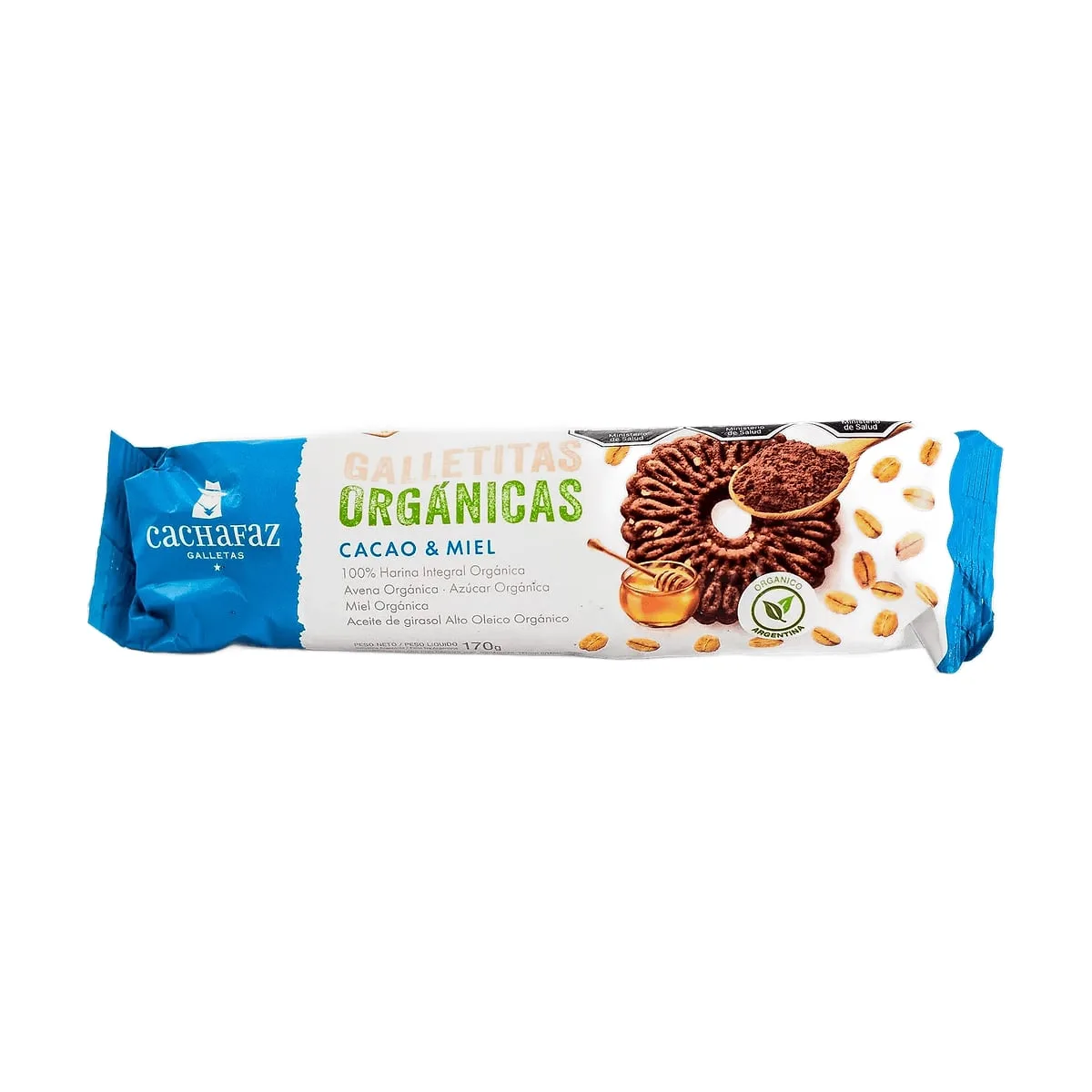 Cachafaz - Galletitas organicas de cacao y miel x 170 gr