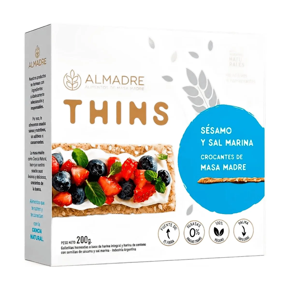 Almadre - Thins de sesamo y sal marina x 160 gr