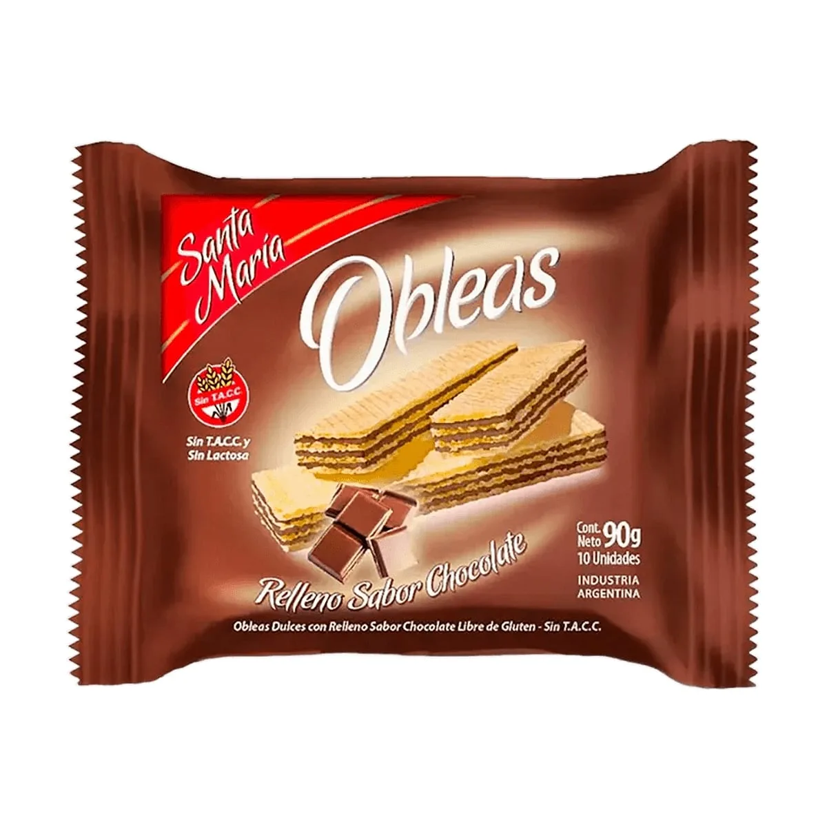 Santa Maria - Oblea rellena sabor chocolate x 90 gr