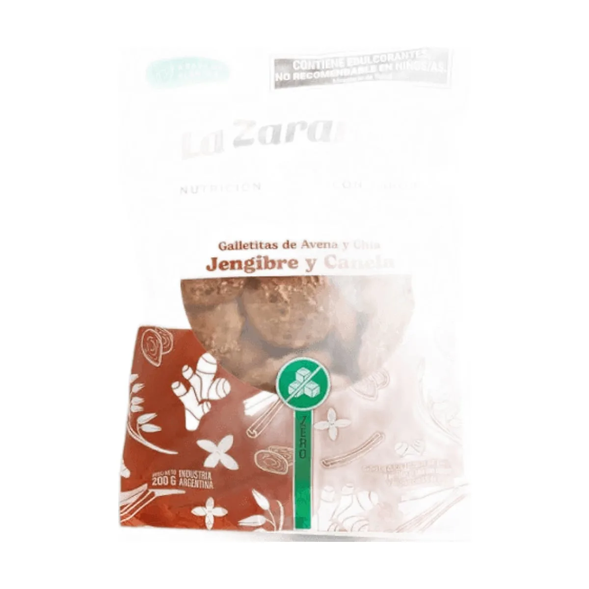 La Zaranda - Galletitas de avena y chía sabor jengibre y canela s/a x 200 gr