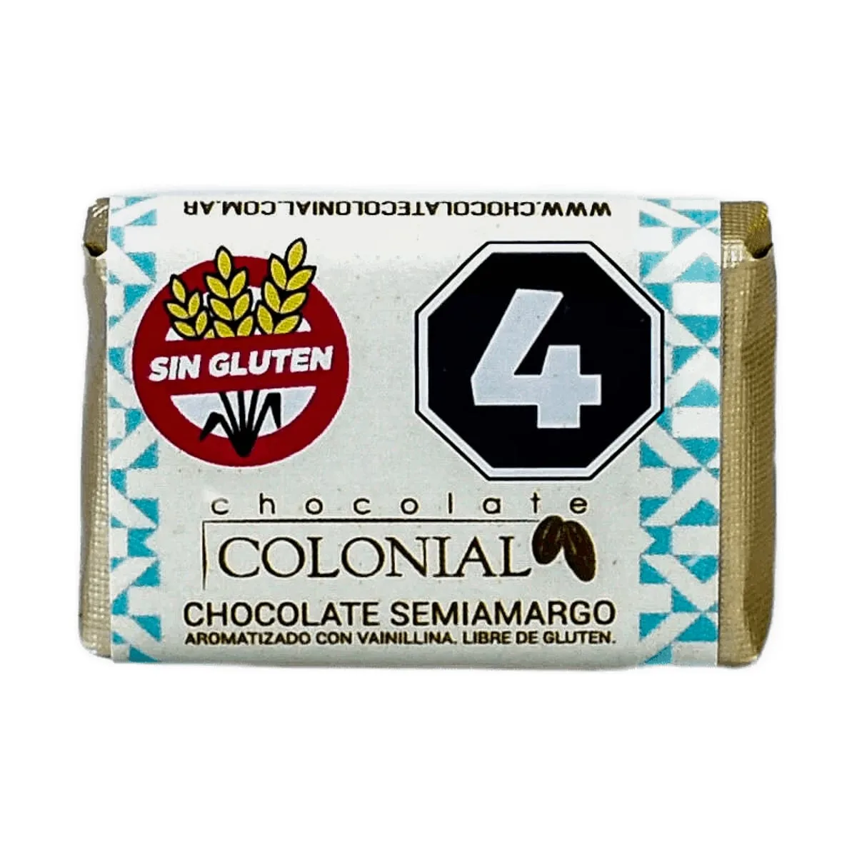 Colonial - Chocolatinas semiamargas x 5 gr (celeste)