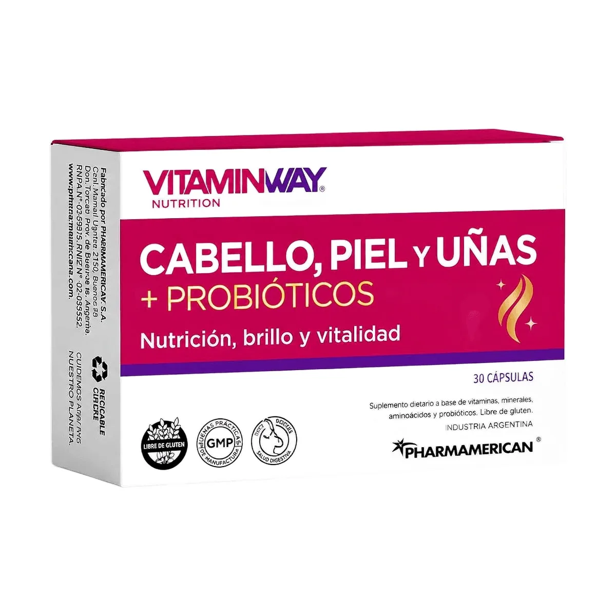 Vitamin Way - Cabello, piel y uñas + Probioticos x 30 cap
