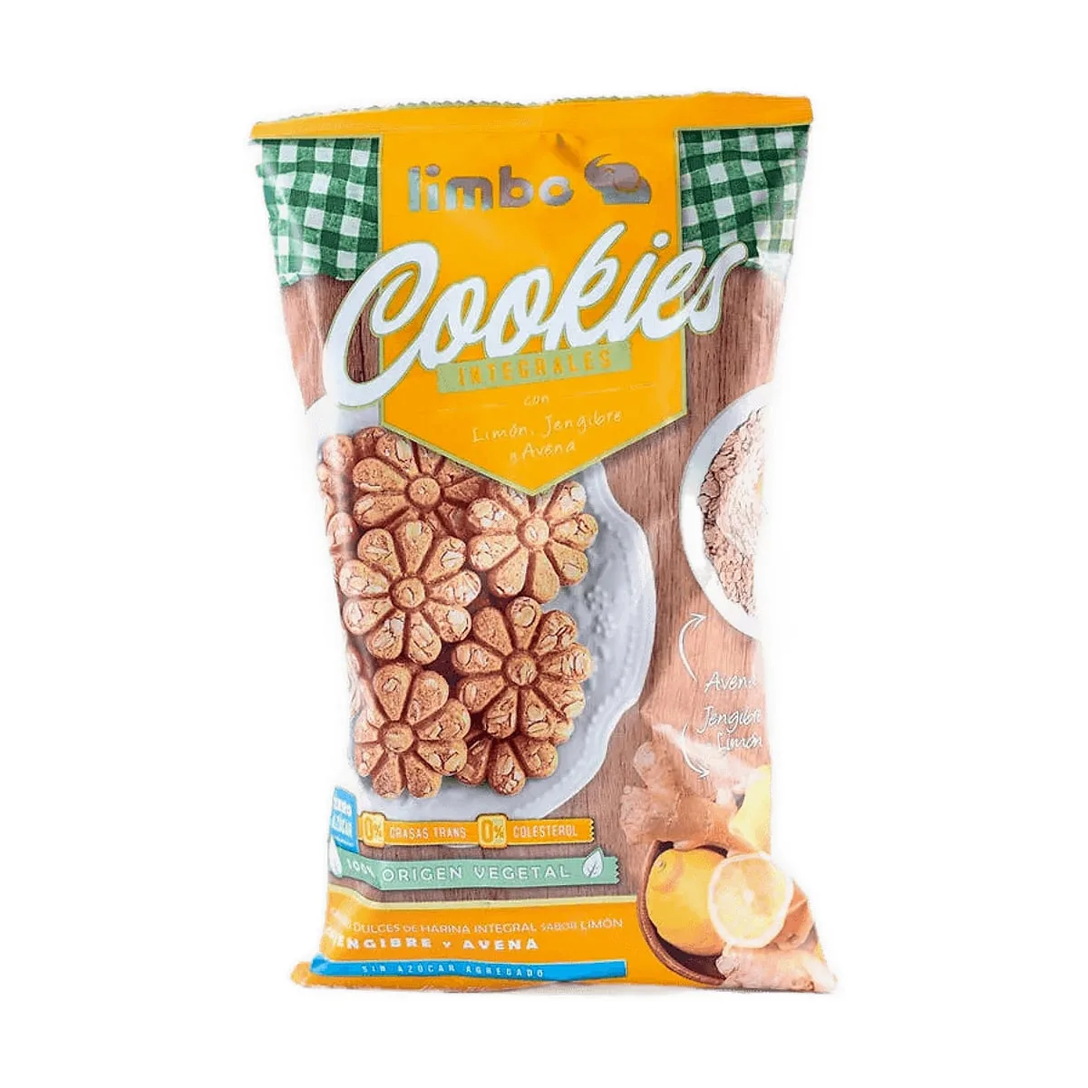 Limbo - Cookies integrales con jengibre limon y avena x 160 gr