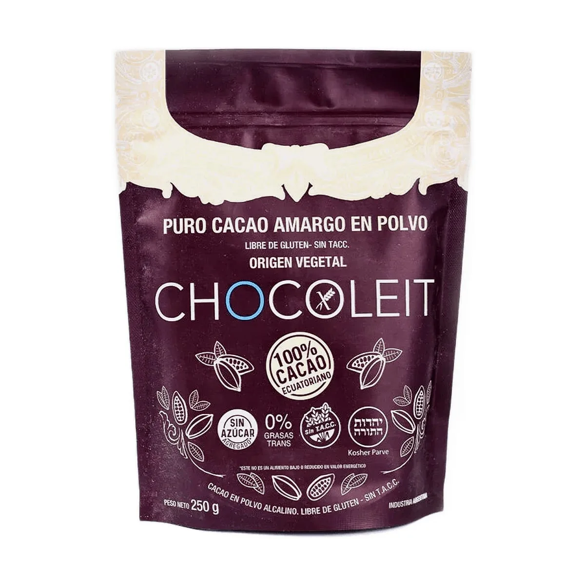 Chocoleit - Puro cacao amargo en polvo x 250 gr