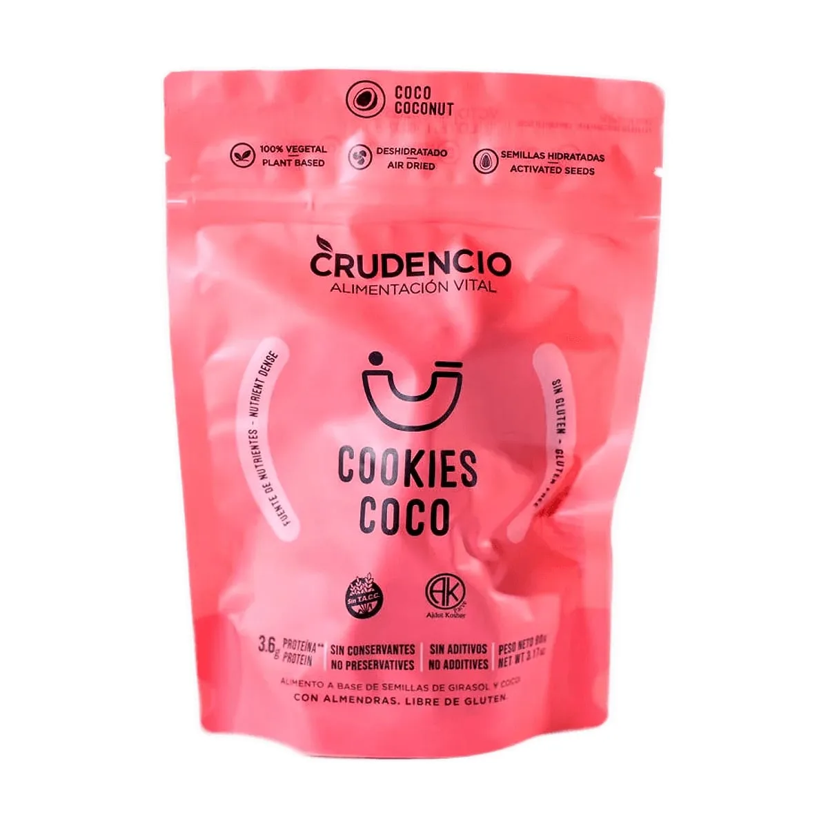 Crudencio - Cookies de coco x 80 gr