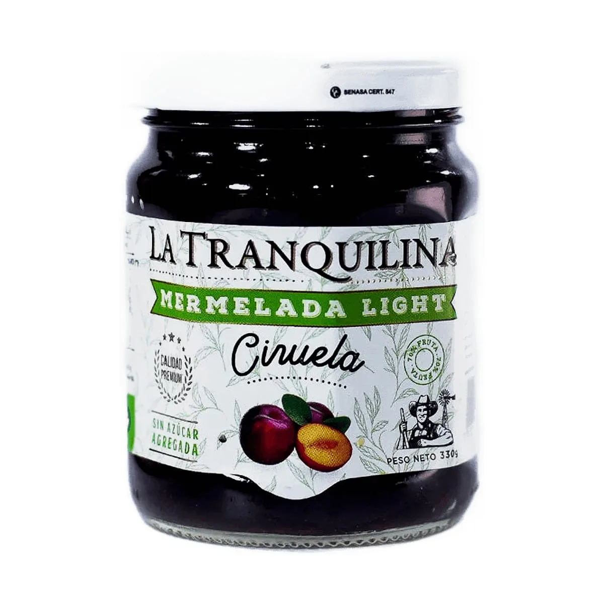 La Tranquilina - Mermelada light de ciruela x 330 gr