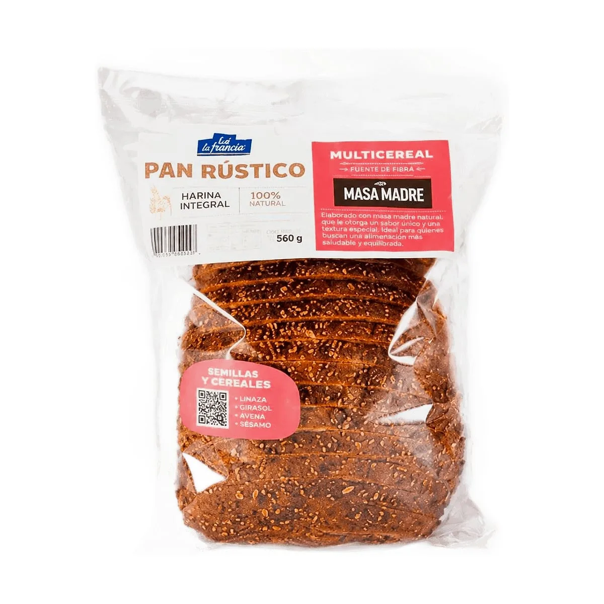 La Francia - Pan rustico multicereal x 560 gr