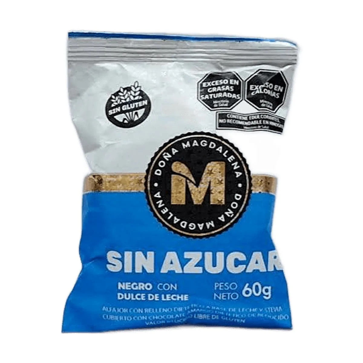 Doña Magdalena - Alfajor negro con stevia x 60 gr