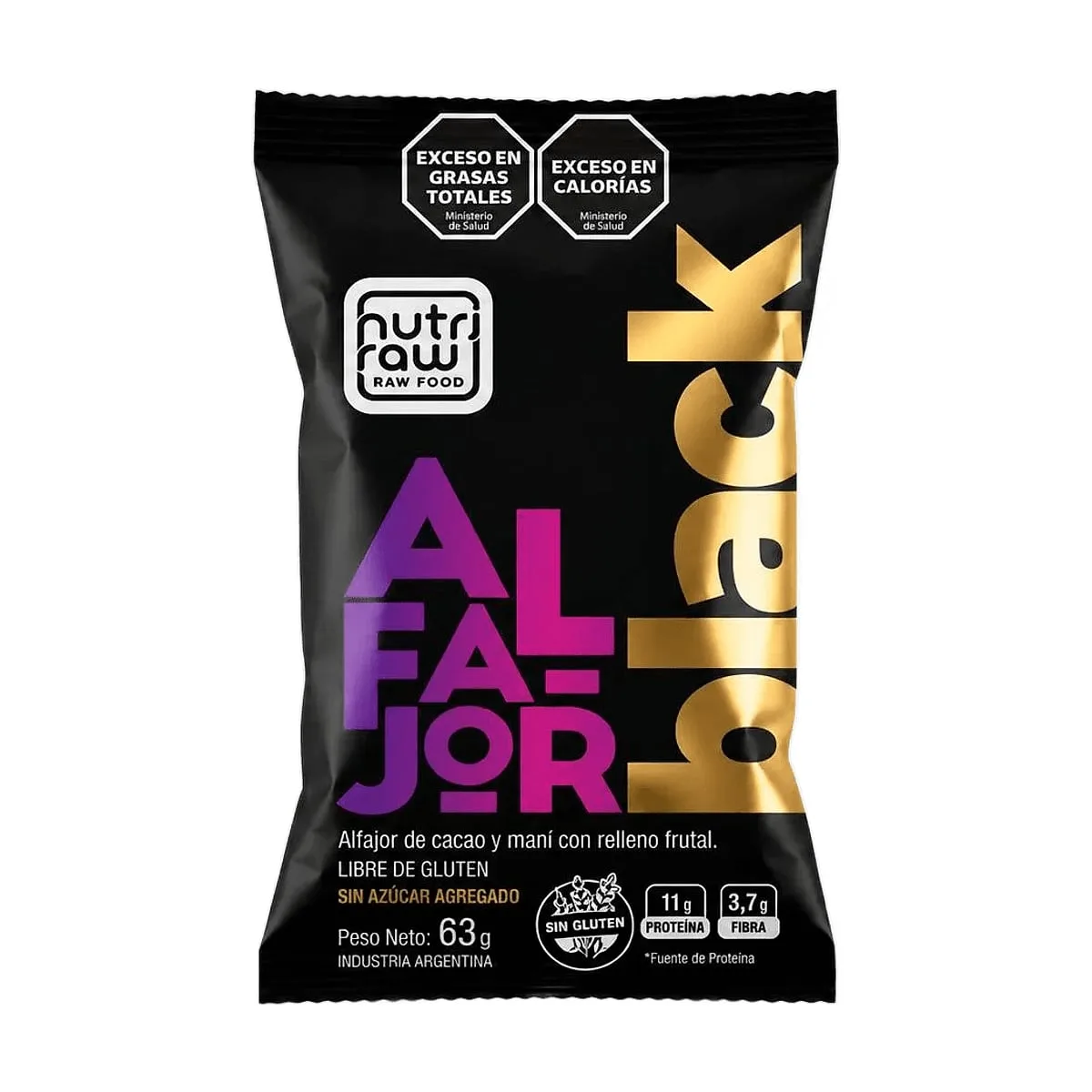 Nutri Raw - Alfajor de mani frutal s/a x 50 gr