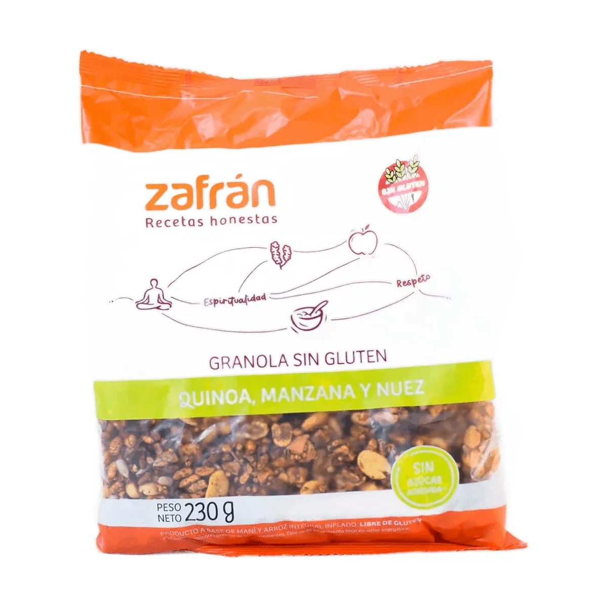Zafran - Granola quinoa, manzana y nuez x 230 gr