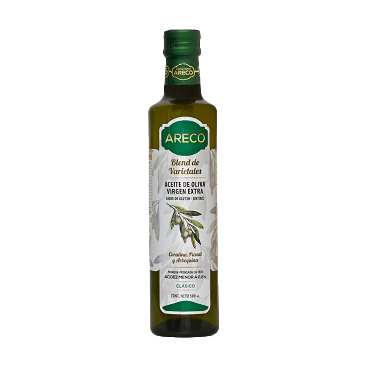 Areco - Aceite de oliva extra virgen vidrio x 500 ml